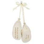 Baby’s First Christmas Booties Porcelain Personalized Ornament, Custom Text
