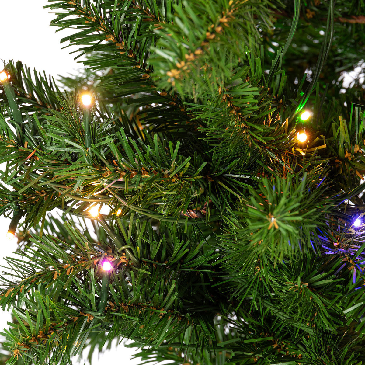 6 ft Pre-Lit Alpine Christmas Tree with 250 Color-Changing LED Lights and 439 Tips