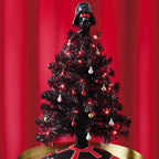 Mini ShowToppers Black Christmas Tree With Light, 17"