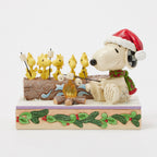 Jim Shore Peanuts Snoopy and Friends Light-Up Campfire Figurine, 5"