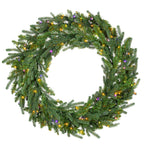 Natural Cut "Hallmark" Fir Wreath 36" 300 LED Lights