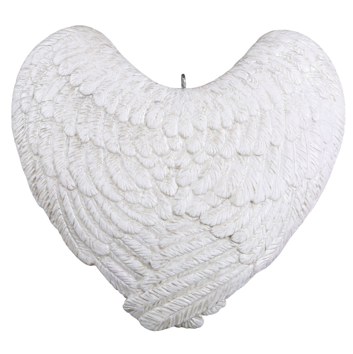 Forever Loved Memorial Heart and Angel Wings Personalized Ornament, Custom Text