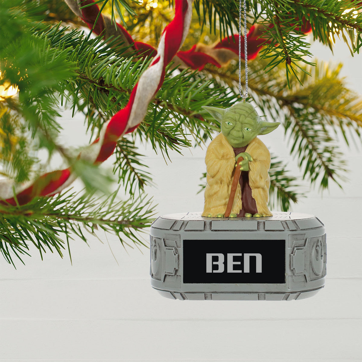 Star Wars™ Yoda™ Personalized Ornament, Custom Text