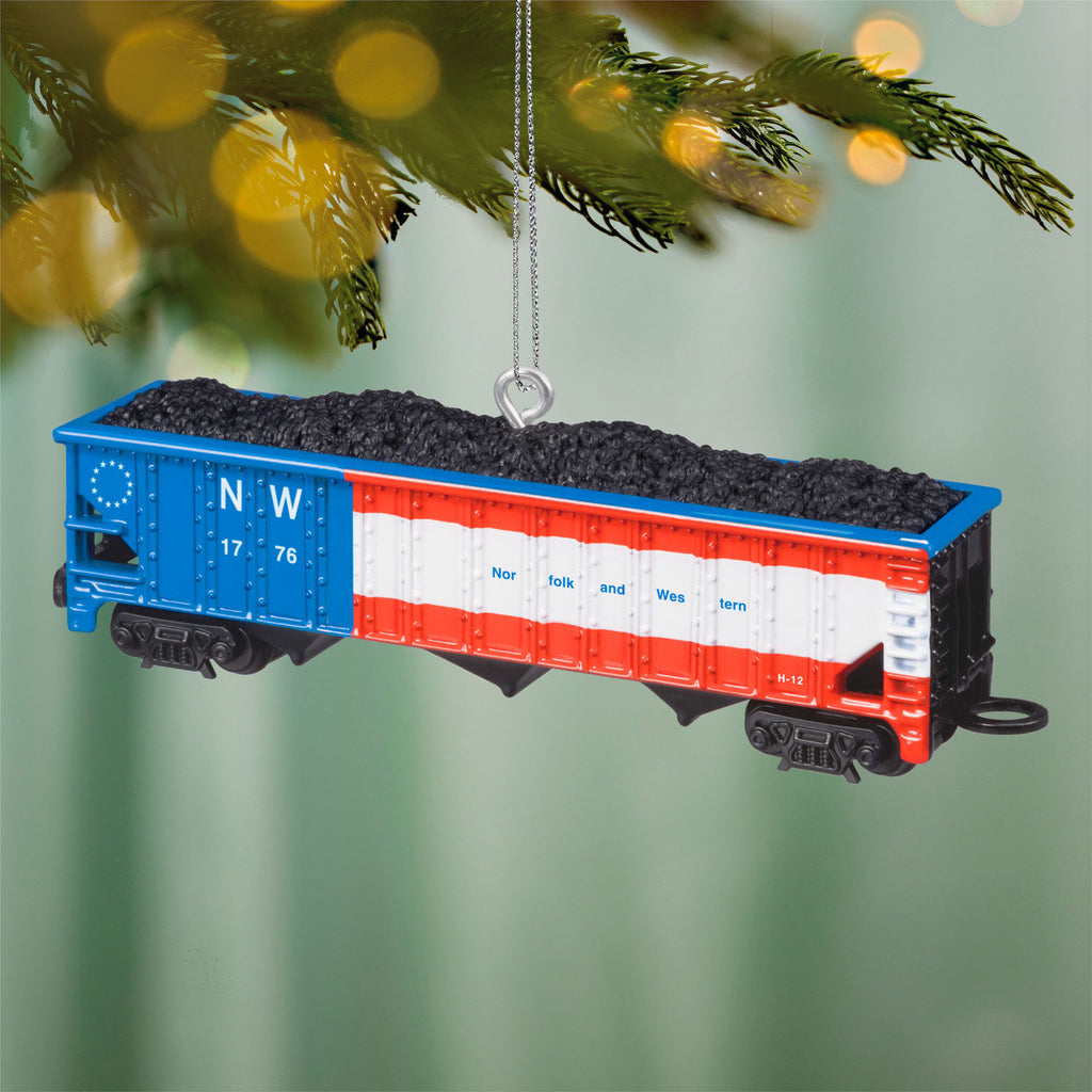 Lionel® Norfolk & Western Coal Hopper Metal Ornament