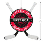 Hockey Star Personalized Ornament, Custom Text