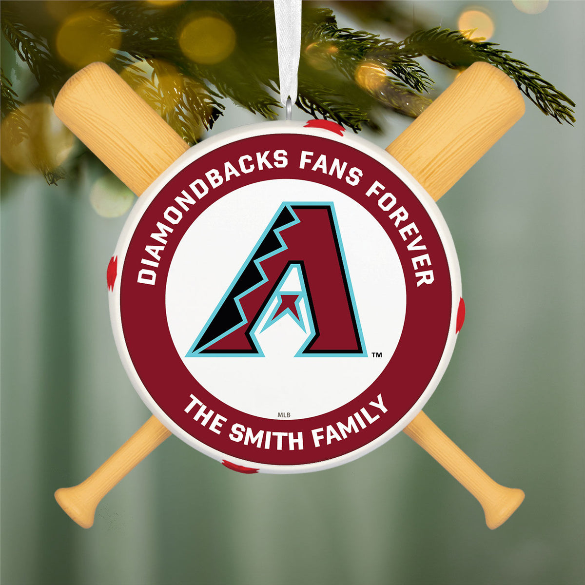 MLB Arizona Diamondbacks™ Baseball Personalized Ornament, Custom Text