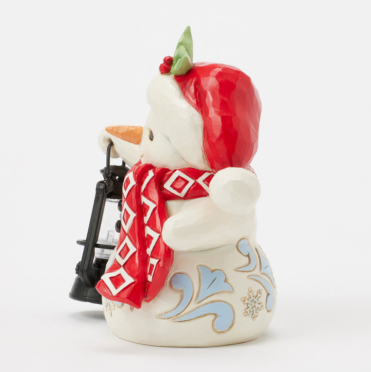 Jim Shore Heartwood Creek Snowman With Oversized Lantern Figurine, 4.8"