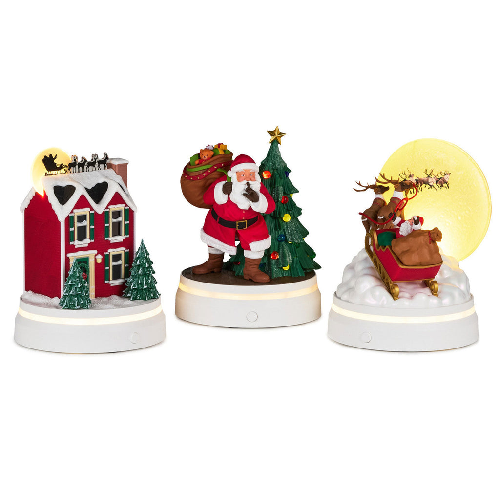 The Night Before Christmas Interactive Figurines With Light and Sound, Set of 3