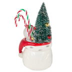 Smiling Santa With Tree Light-Up Figurine, 11.25" H