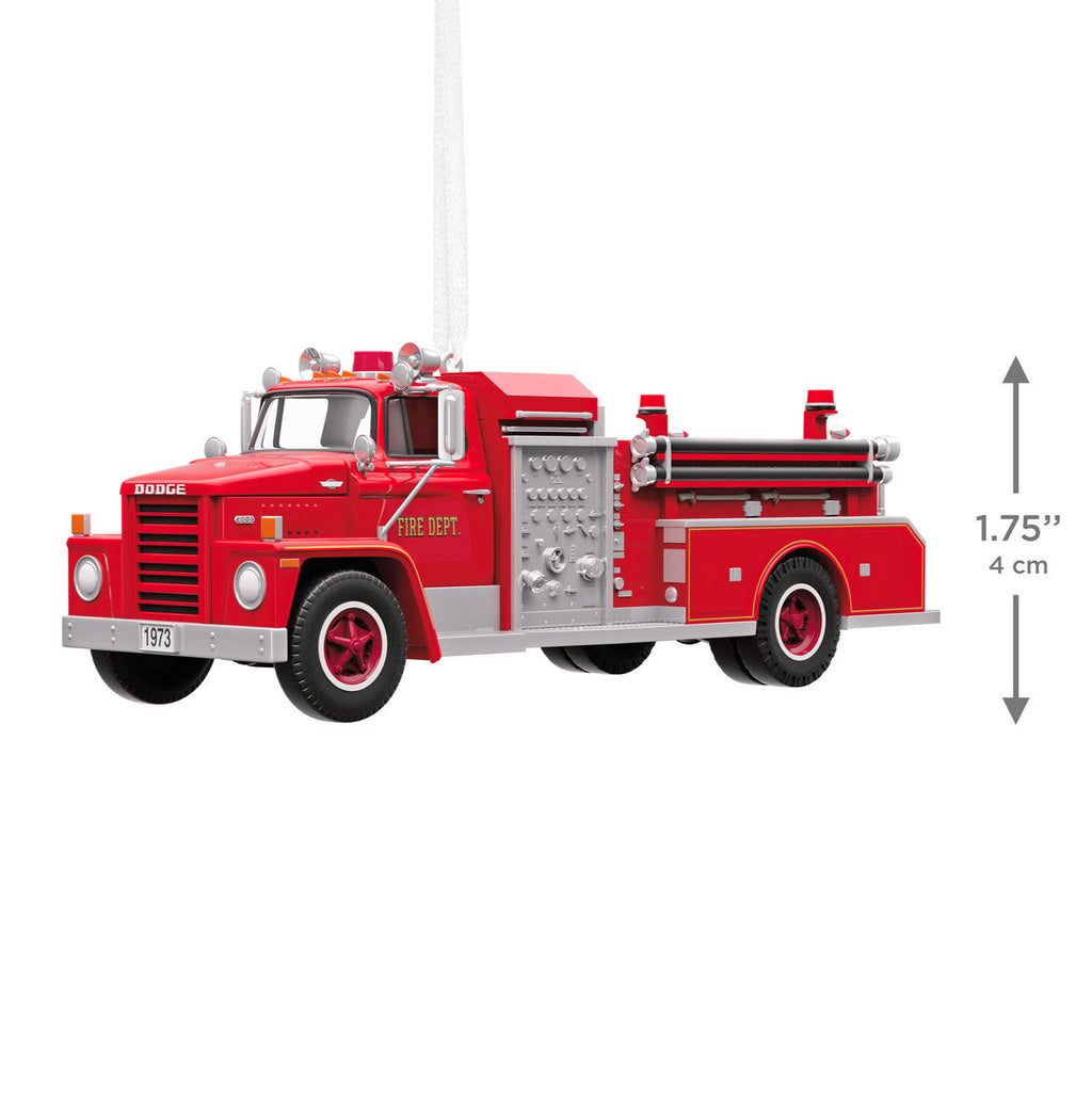 Fire Brigade 1973 Dodge C800 Fire Engine 2026 Ornament With Light