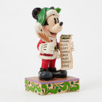 Jim Shore Disney Santa Mickey Checks His List Figurine, 7.75"