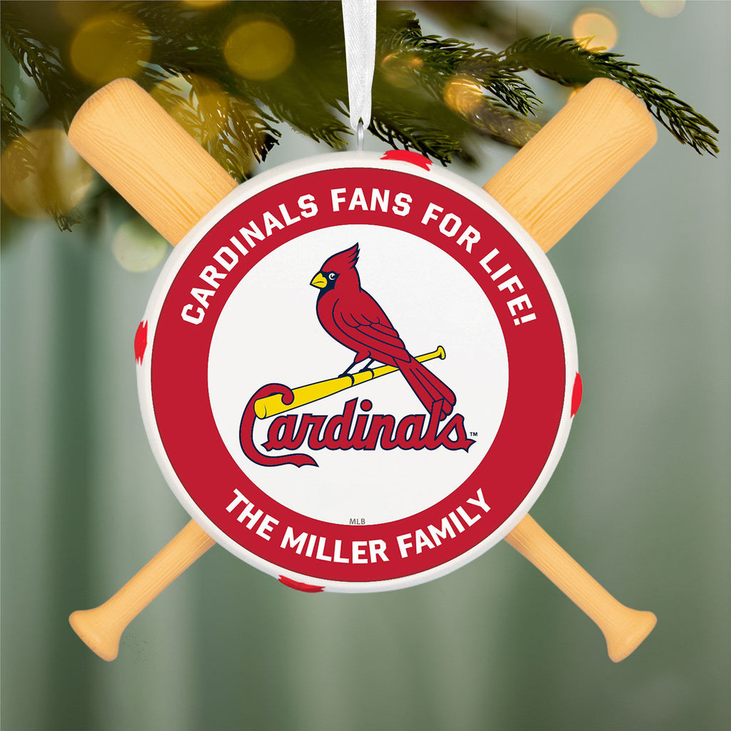MLB St. Louis Cardinals™ Baseball Personalized Ornament, Custom Text