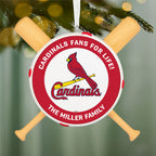 MLB St. Louis Cardinals™ Baseball Personalized Ornament, Custom Text