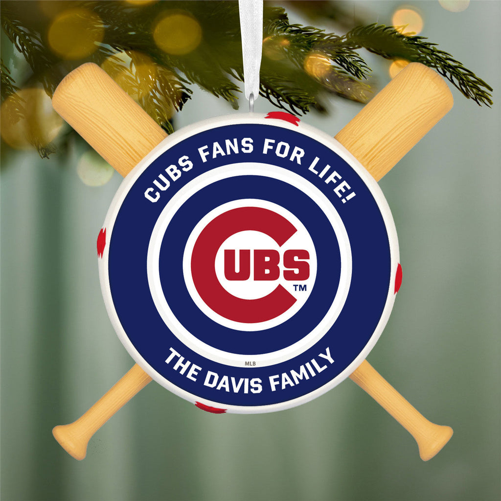 MLB Chicago Cubs™ Baseball Personalized Ornament, Custom Text