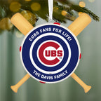 MLB Chicago Cubs™ Baseball Personalized Ornament, Custom Text