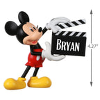Disney Mickey Mouse With Clapperboard Personalized Ornament, Custom Text