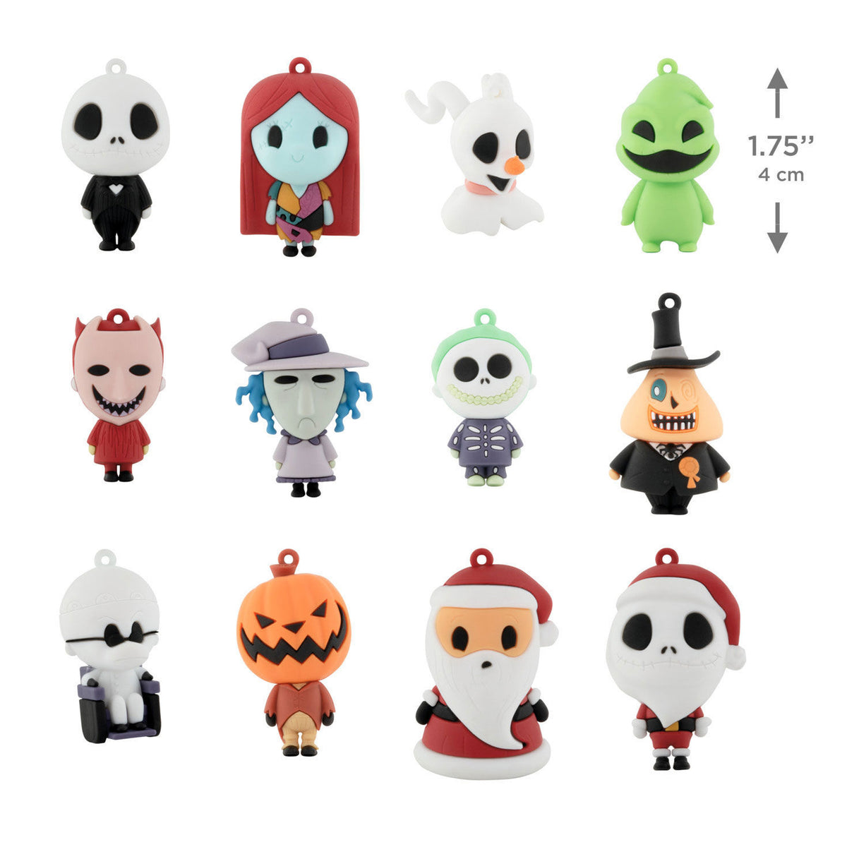 Disney Tim Burton's The Nightmare Before Christmas Hallmark Countdown Calendar Box With 12 Mini Ornaments