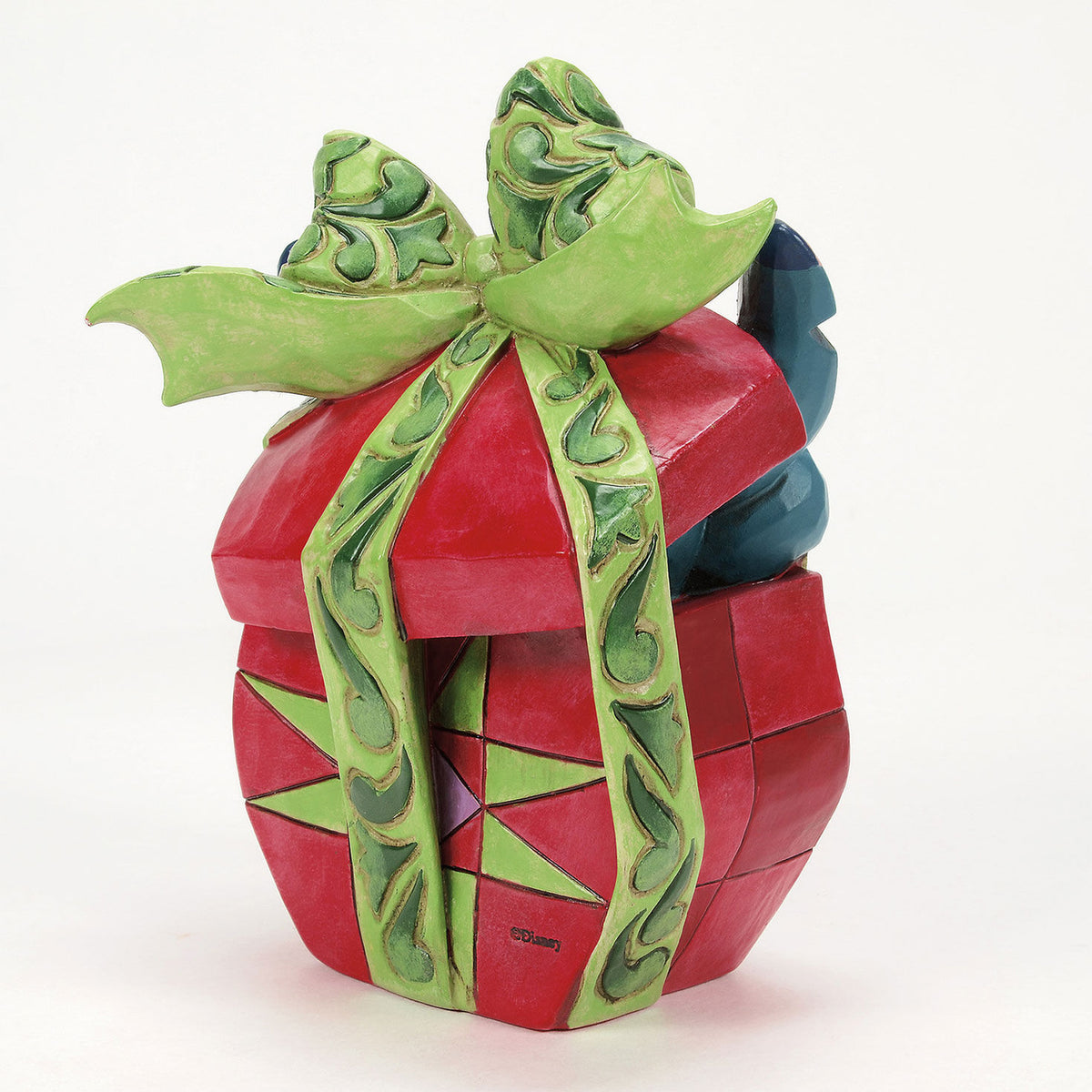 Jim Shore Disney Stitch Breaking Out of Present Figurine, 5"