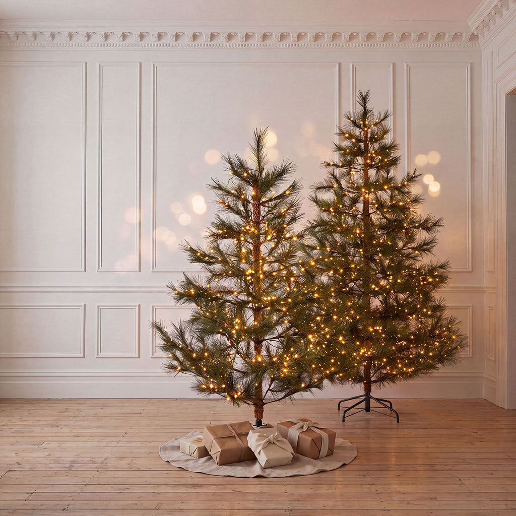 7.5 ft Pre-Lit Scandi Christmas Tree with 860 Warm White LED Lights and 342 Tips