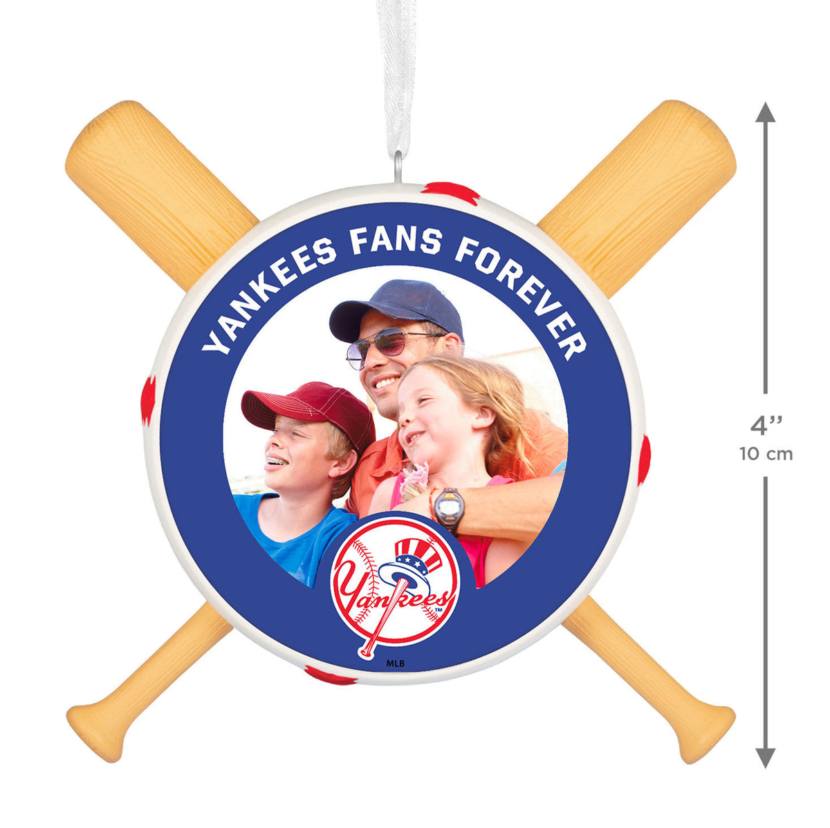 MLB New York Yankees™ Baseball Personalized Ornament, Custom Photo and Text