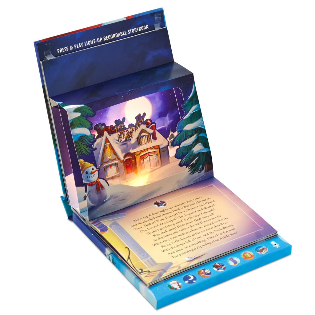 The Night Before Christmas Recordable Lighted Pop-Up Book