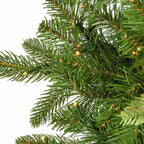 9 ft Pre-Lit Natural Cut Narrow Saginaw Spruce Christmas Tree with 750 Color-Changing LED Lights