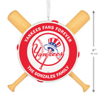 MLB New York Yankees™ Baseball Personalized Ornament, Custom Text