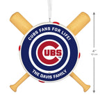 MLB Chicago Cubs™ Baseball Personalized Ornament, Custom Text