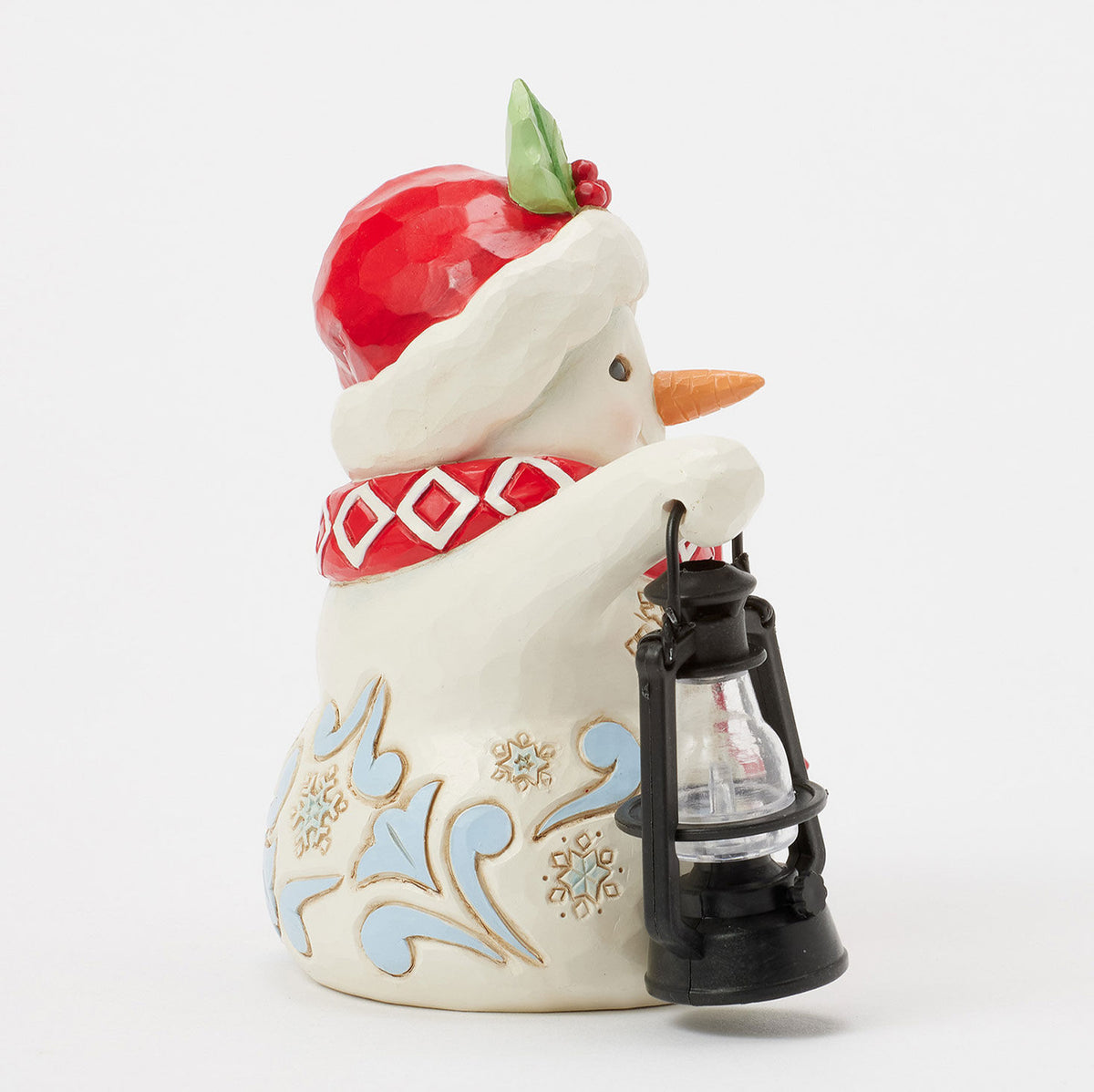 Jim Shore Heartwood Creek Snowman With Oversized Lantern Figurine, 4.8"