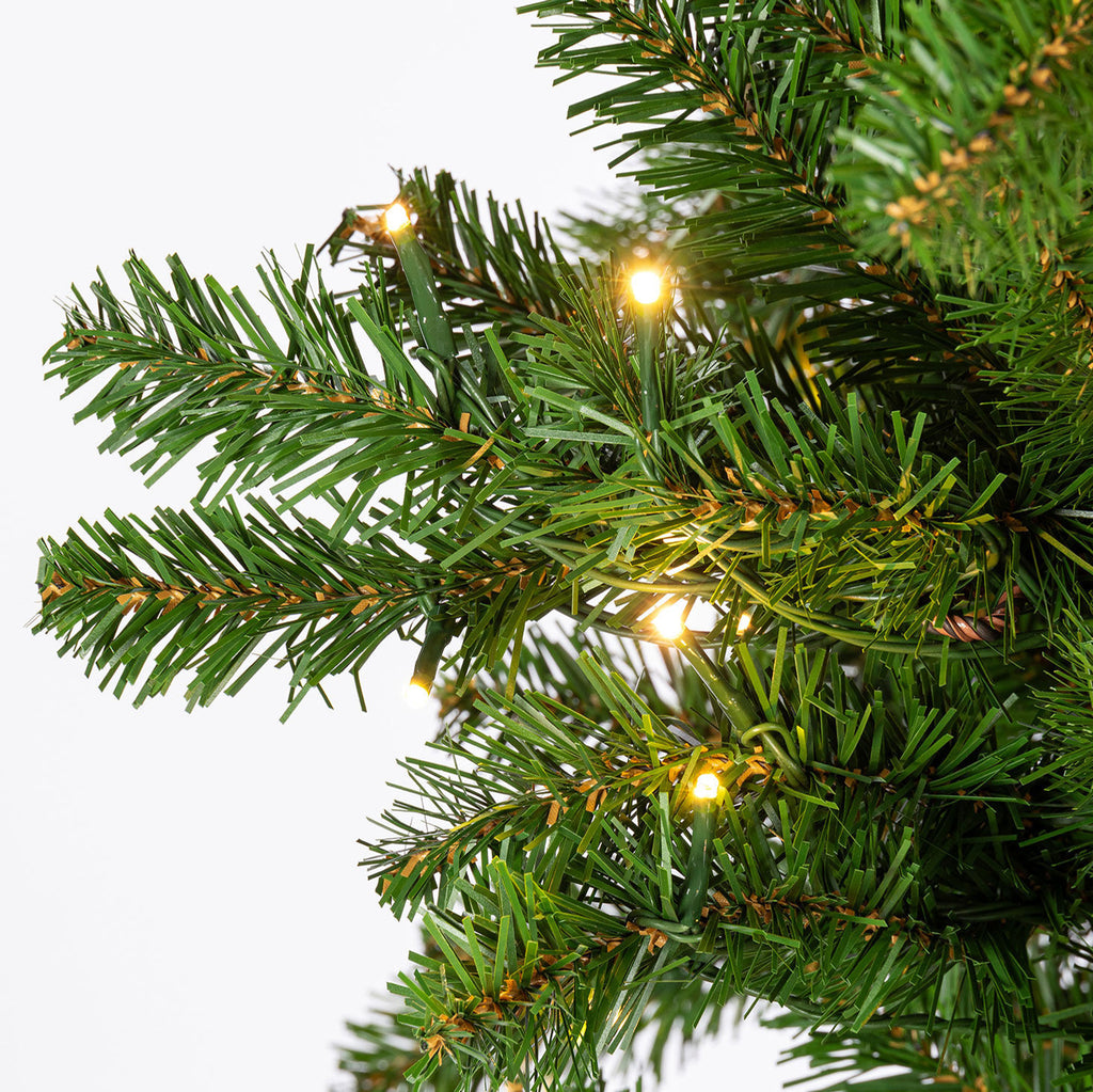 2 ft Pre-Lit Alpine Christmas Tree with 35 Color-Changing LED Lights and 51 Tips