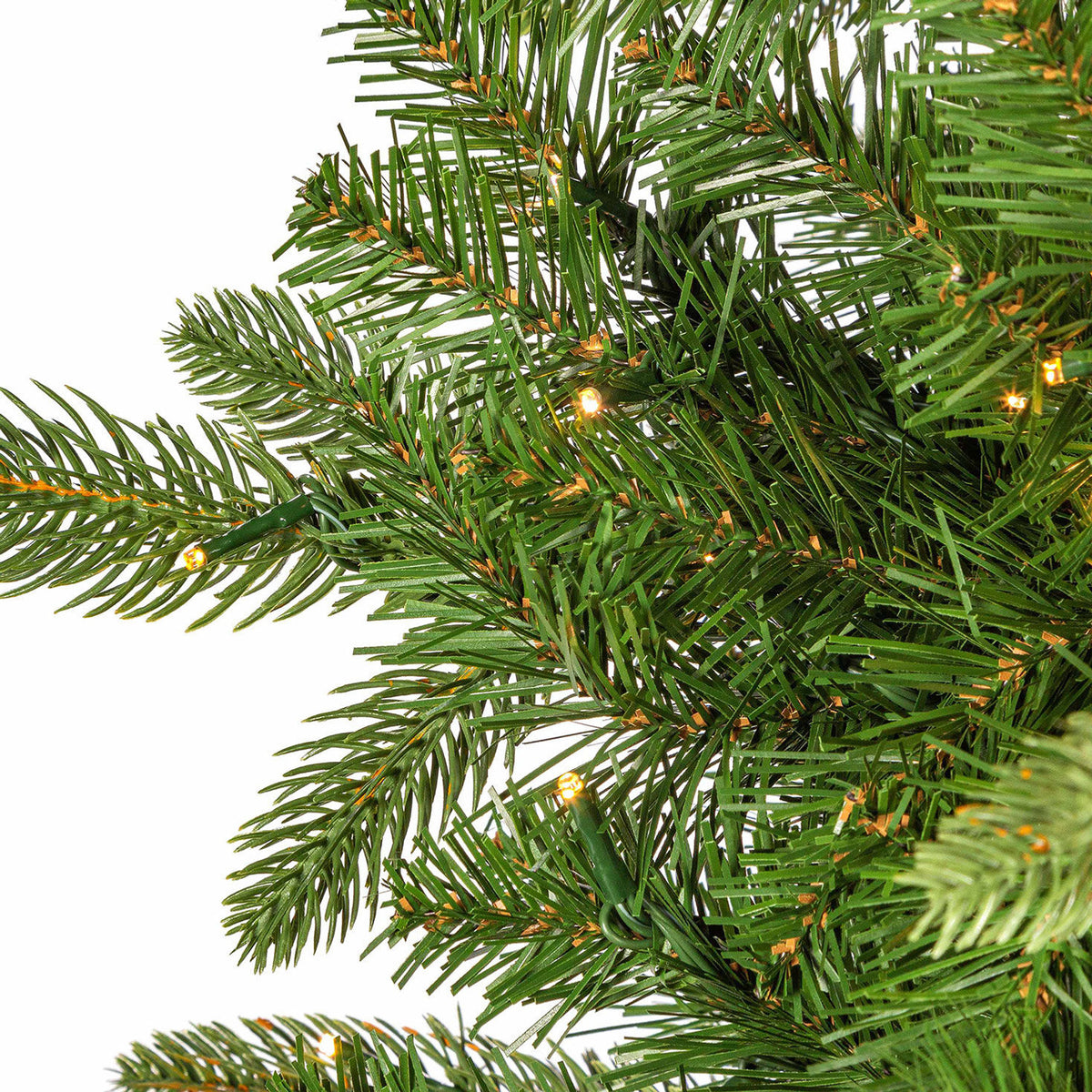 9 ft Pre-Lit Natural Cut Narrow Saginaw Spruce Christmas Tree with 750 Color-Changing LED Lights