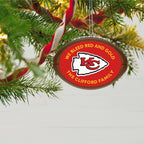NFL Kansas City Chiefs Football Personalized Ornament, Custom Text