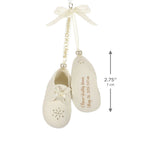 Baby’s First Christmas Booties Porcelain Personalized Ornament, Custom Text