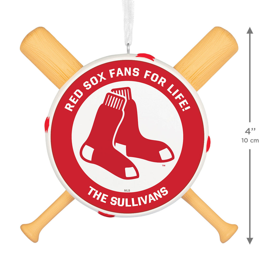 MLB Boston Red Sox™ Baseball Personalized Ornament, Custom Text