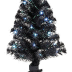 Mini ShowToppers Black Christmas Tree With Light, 17"