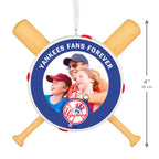 MLB New York Yankees™ Baseball Personalized Ornament, Custom Photo and Text